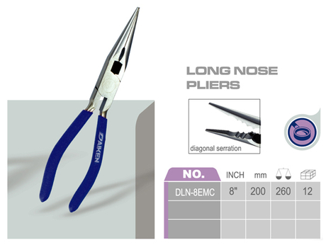 DLN-8EMC Long Nose Pliers 8 Inch